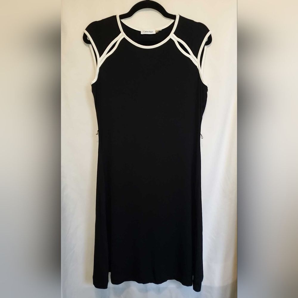 Calvin Klein Black Sleeveless Sheath Dress Size 10